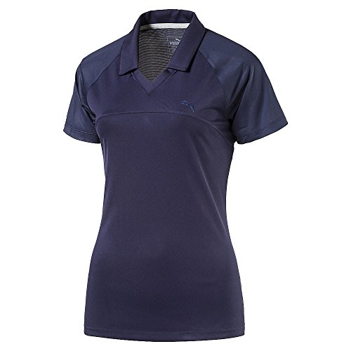 Algopix Similar Product 3 - Puma Golf Womens Mesh Polo Peacoat
