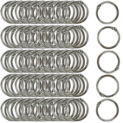 Algopix Similar Product 6 - Clipco Book Rings Small 1Inch Nickel