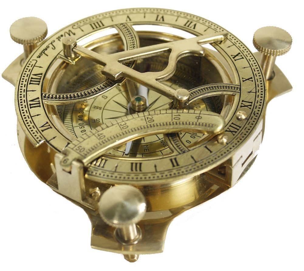 Algopix Similar Product 12 - 3 Sundial Compass Solid Brass Sun