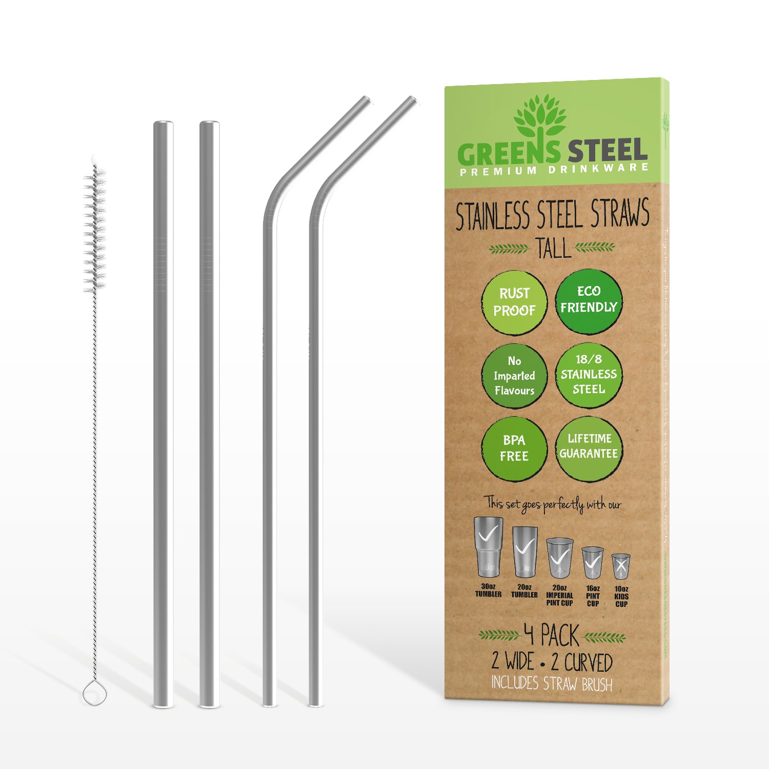 Algopix Similar Product 11 - Stainless Steel Straws (Tall)