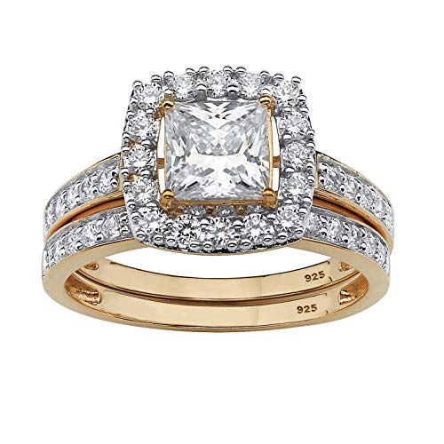 Algopix Similar Product 4 - 18K Yellow Gold over Sterling Silver