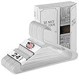 Algopix Similar Product 10 - USA Made 24Pack White Plastic Hangers