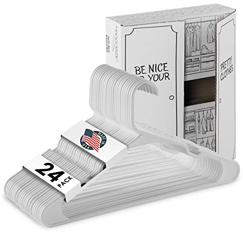 Algopix Similar Product 19 - USA Made 24Pack White Plastic Hangers