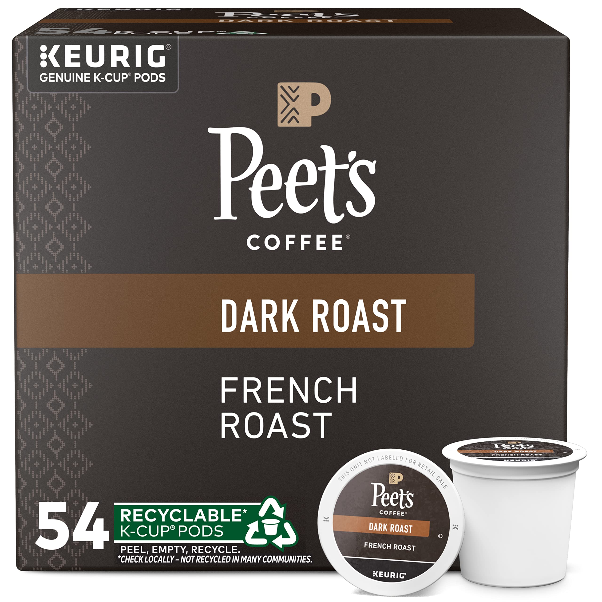 Algopix Similar Product 8 - Peets Coffee Dark Roast KCup Pods