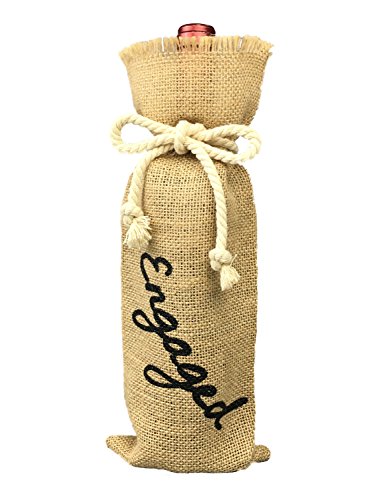 Algopix Similar Product 10 - Burlap Wine Bags Engagement Wine Bags