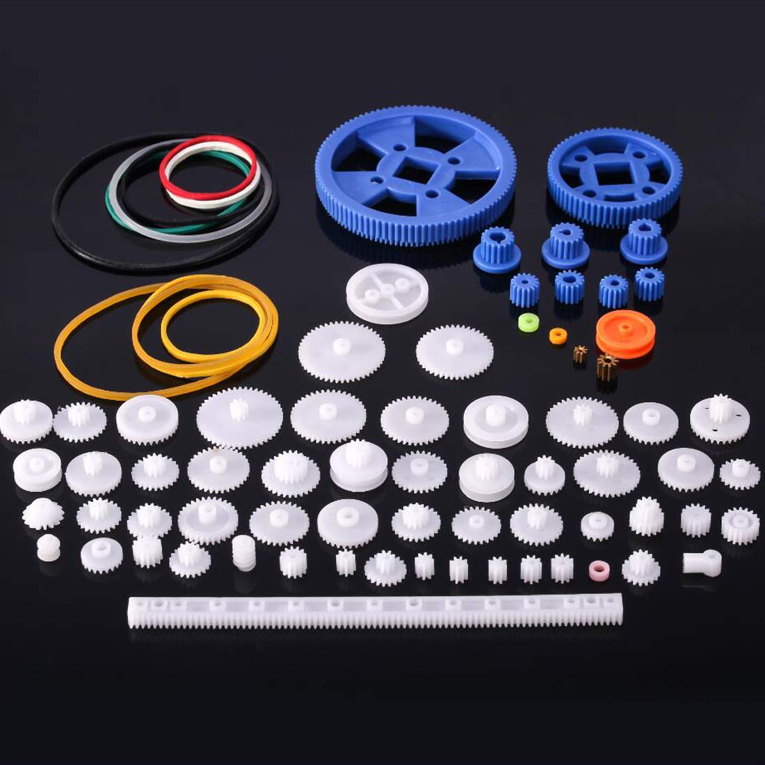 Algopix Similar Product 8 - 80Pcs Plastic DIY Robot Gear Kit