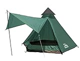 Algopix Similar Product 8 - Teepee Camping Conical Tent with Screen