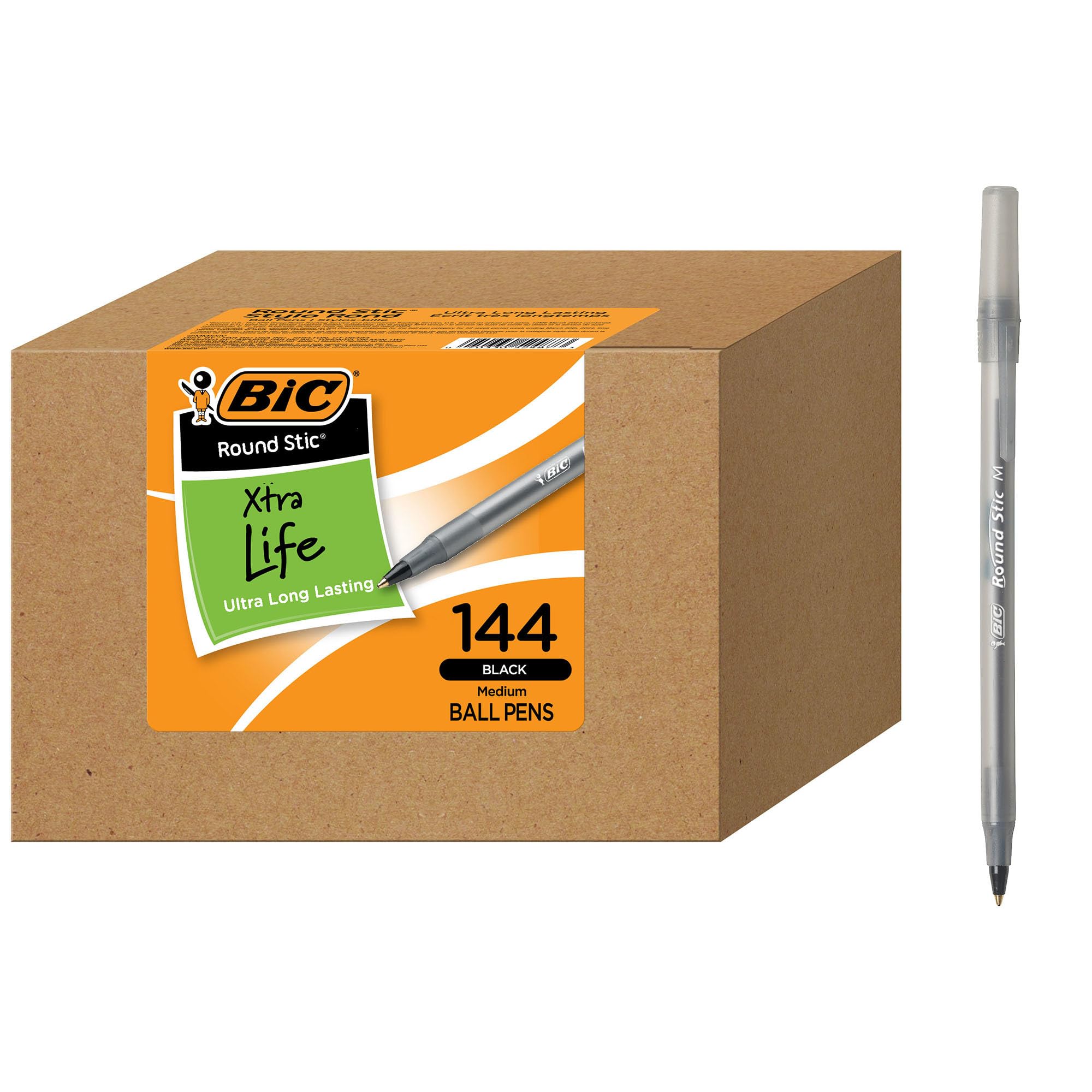 Algopix Similar Product 15 - BIC Round Stic Xtra Life Ballpoint Pen