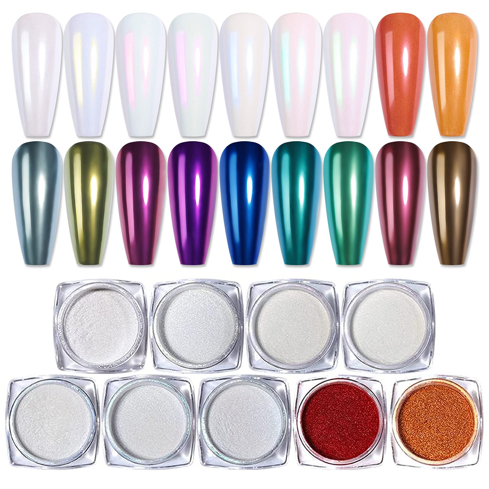 Algopix Similar Product 3 - BORN PRETTY Chrome Powder Metallic