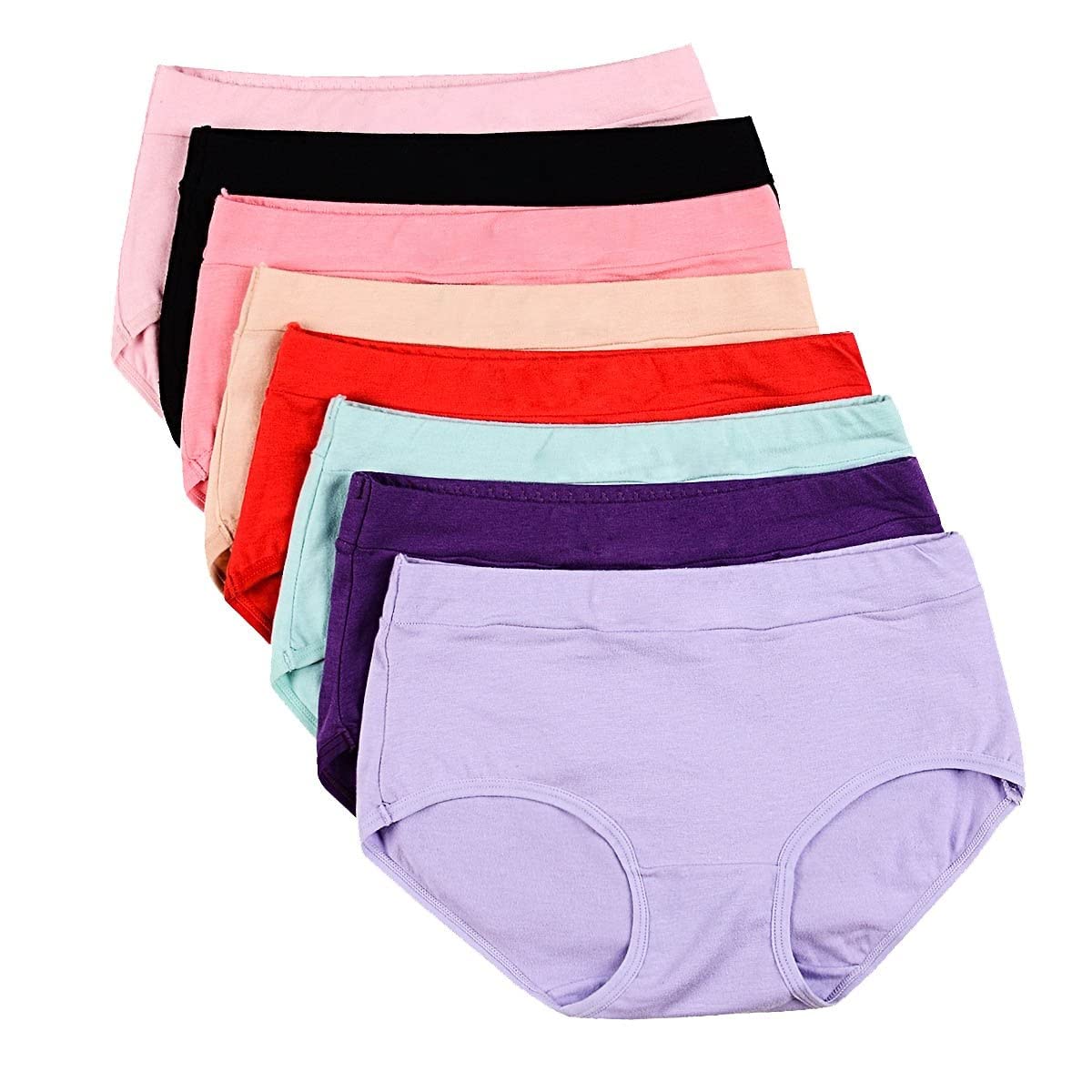 Algopix Similar Product 3 - Buankoxy Womens 8 Pack MidRise