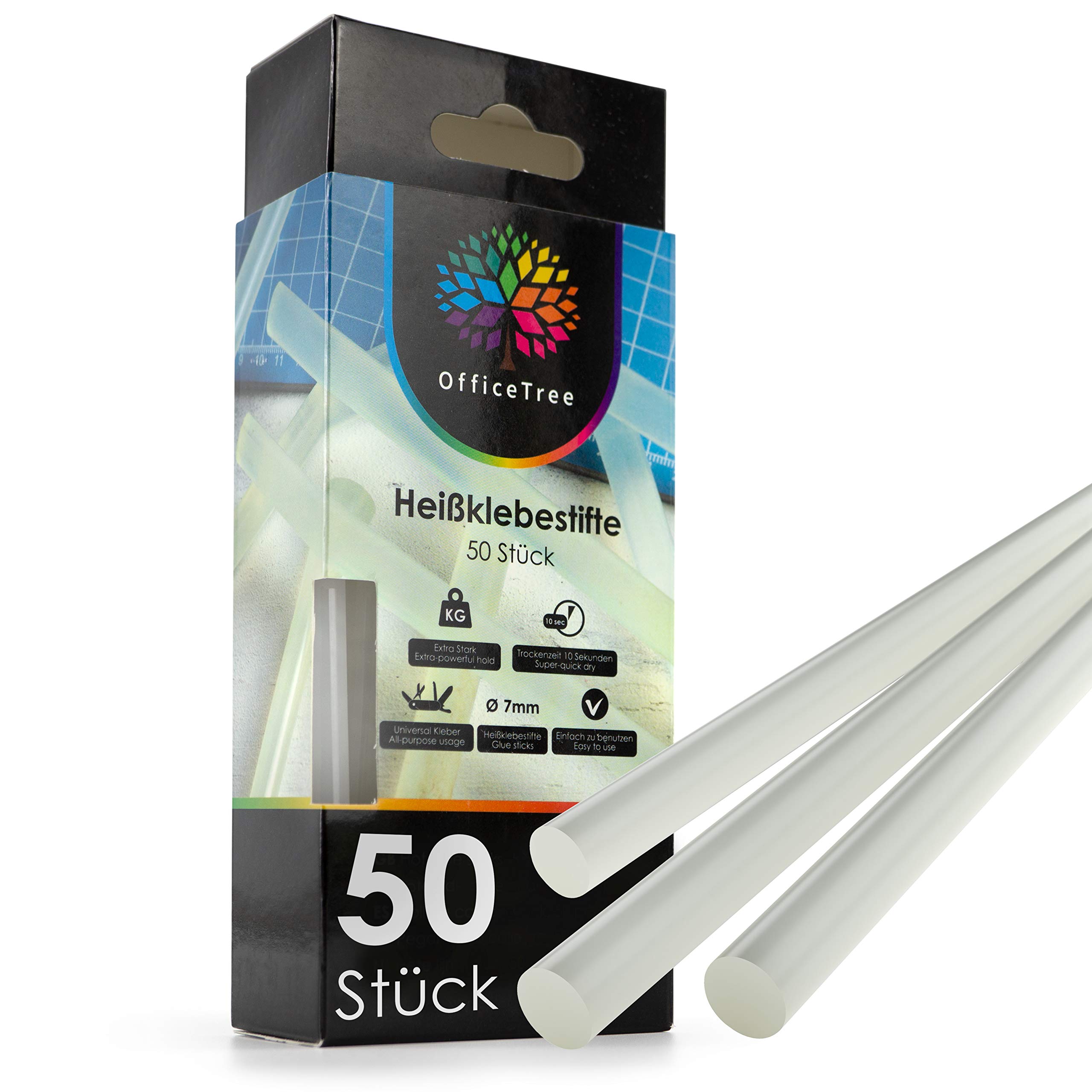 Algopix Similar Product 2 - OfficeTree 50 x Hot Glue Sticks  6