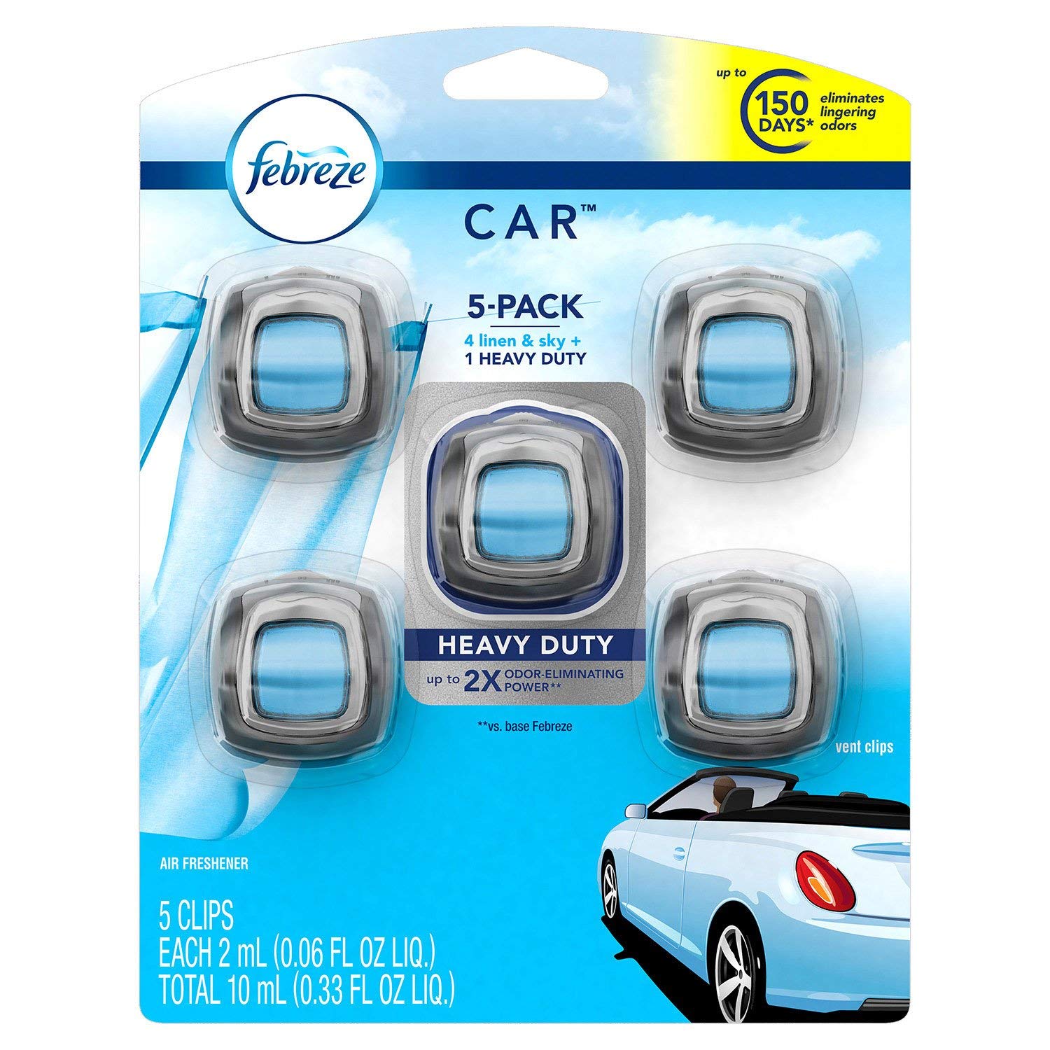Algopix Similar Product 19 - Febreze Car Air Freshener Set of 5