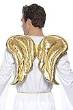 Algopix Similar Product 3 - Smiffys 48927 Deluxe Angel Wings Gold