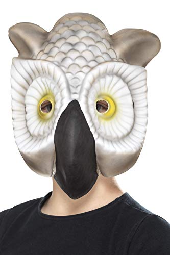 Algopix Similar Product 6 - Smiffys Owl Mask, Grey/White, One Size