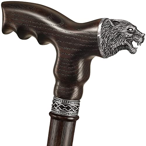 Algopix Similar Product 7 - Fashionable Walking Cane for Men  Wolf