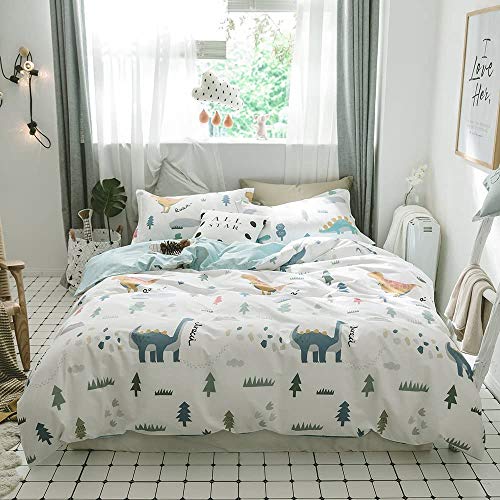 Algopix Similar Product 17 - BuLuTu Cartoon Dinosaur Duvet Cover Set