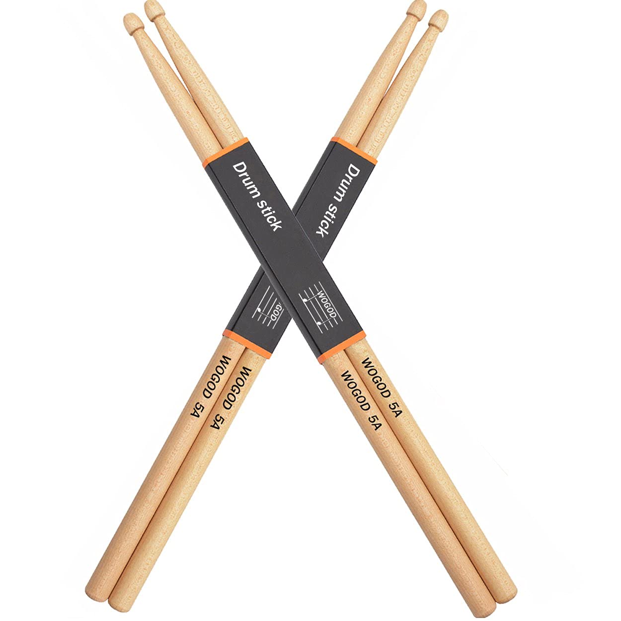 Algopix Similar Product 1 - WOGOD 5A Drum Sticks Maple Drumsticks