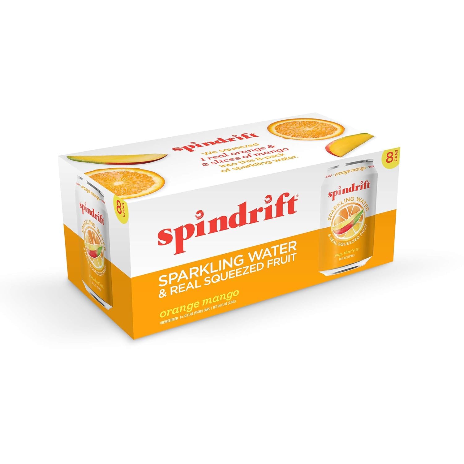 Algopix Similar Product 9 - Spindrift Seltzer Orange Mango, 12 fl oz