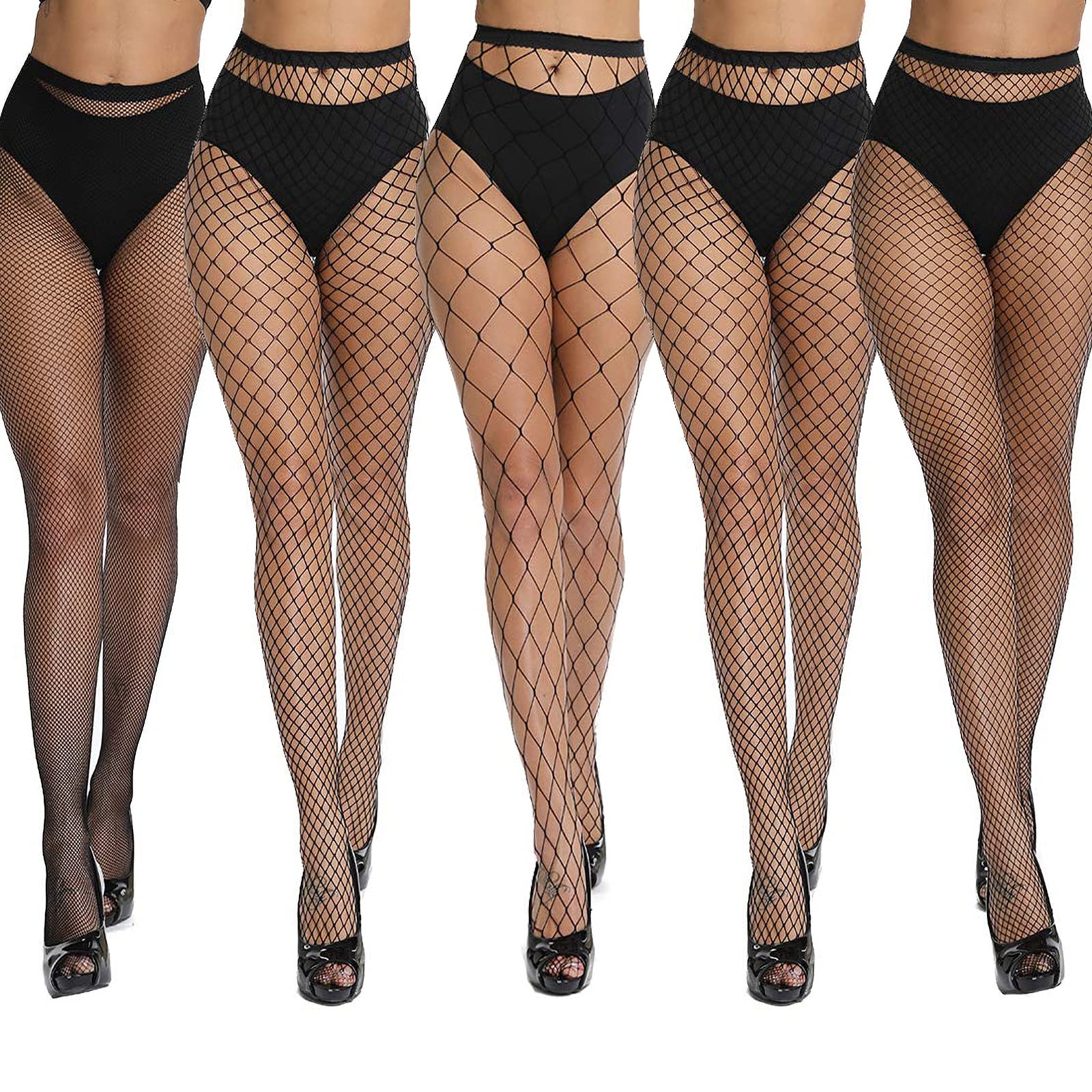 Algopix Similar Product 13 - akiido Fishnet Stockings High Waist