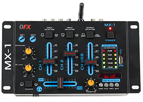 Algopix Similar Product 18 - QFX DJ Mixer, Black (MX-1)