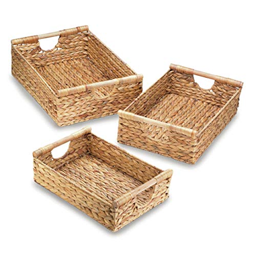 Algopix Similar Product 2 - Water Hyacinth Nesting Basket Set of
