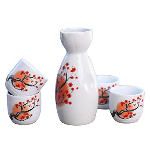 Algopix Similar Product 20 - Tosnail 5 pcs Ceramic Japanese Sake Set