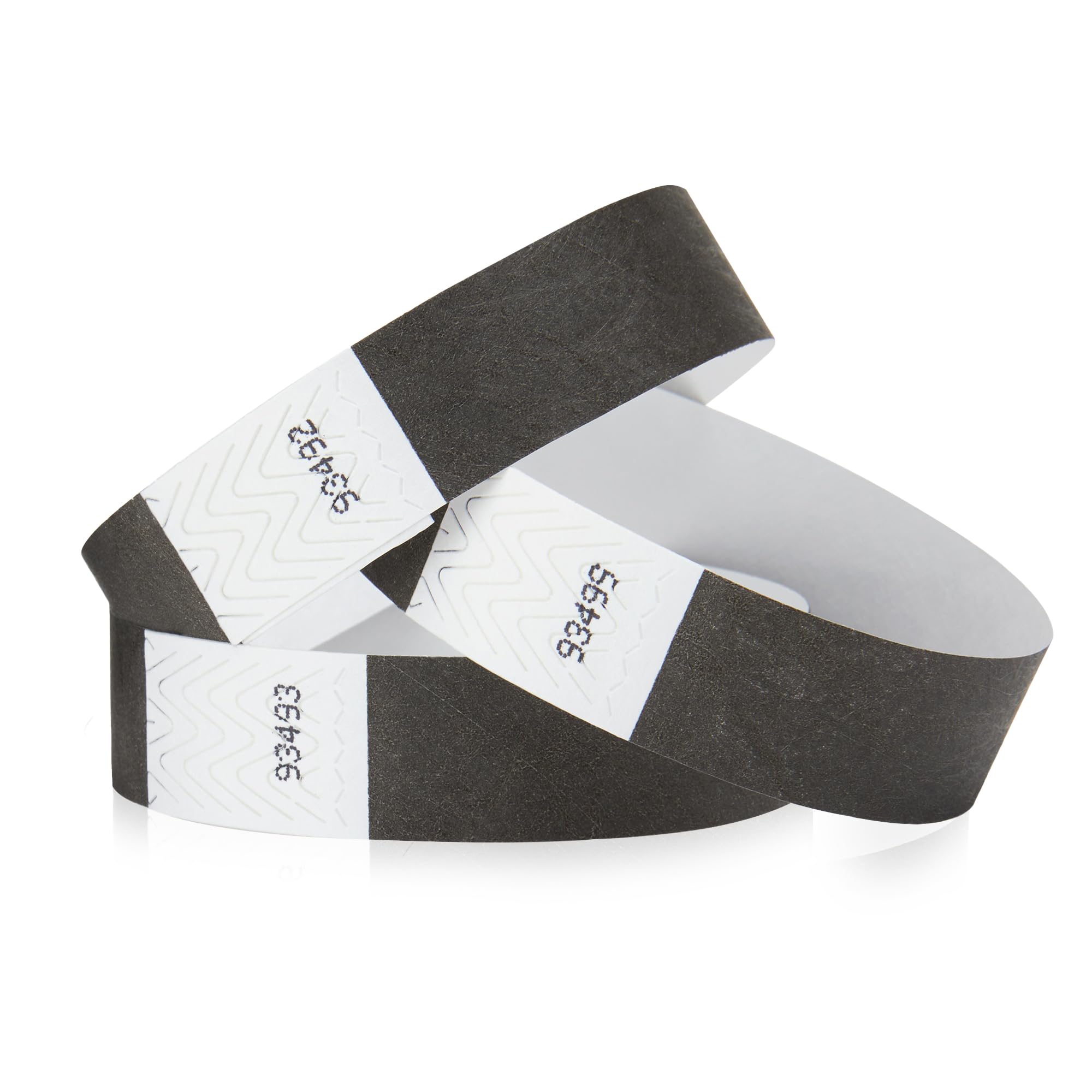 Algopix Similar Product 3 - 200 WristCo Black Tyvek Wristbands for