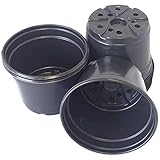 Algopix Similar Product 11 - 5 Diameter Black Plastic Nursery Pot