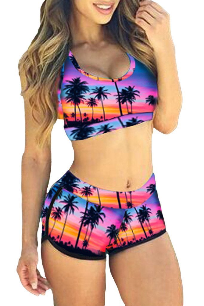 Algopix Similar Product 6 - TOP HERE Womens 2 Piece Bandage Sporty