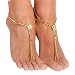 Algopix Similar Product 9 - Gold Barefoot sandals Bridal foot