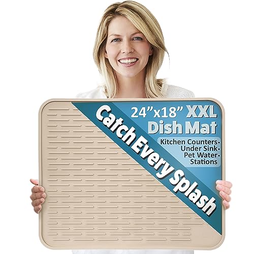 Algopix Similar Product 11 - XXL Silicone Dish Drying Mat for