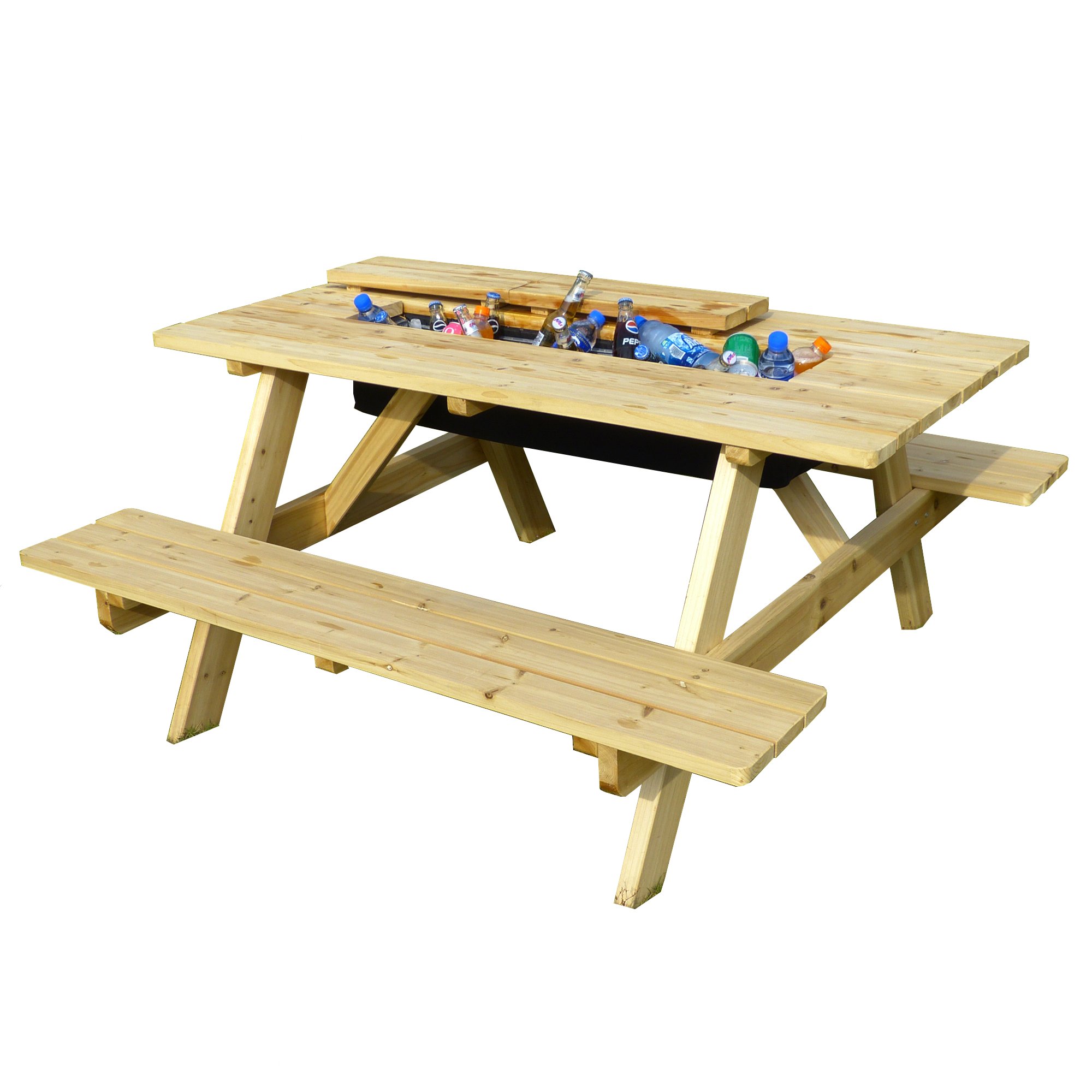 Algopix Similar Product 10 - Merry Garden Cooler Wooden Picnic