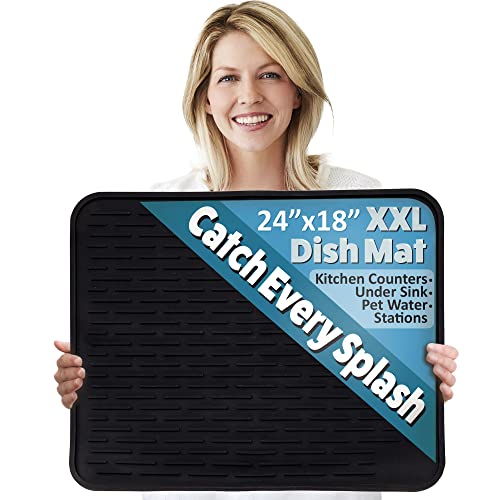 Algopix Similar Product 1 - XXL Silicone Dish Drying Mat for