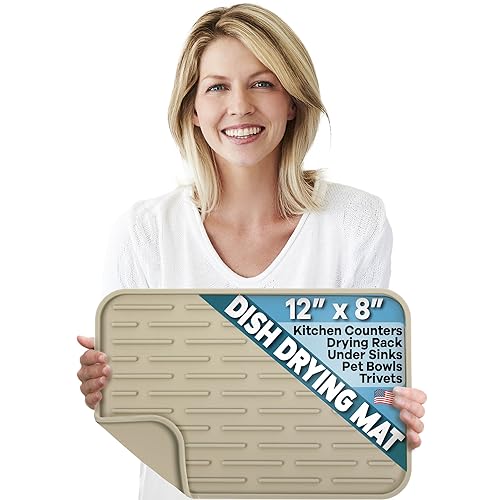 Algopix Similar Product 20 - XL Silicone Dish Drying Mat 22 x 18