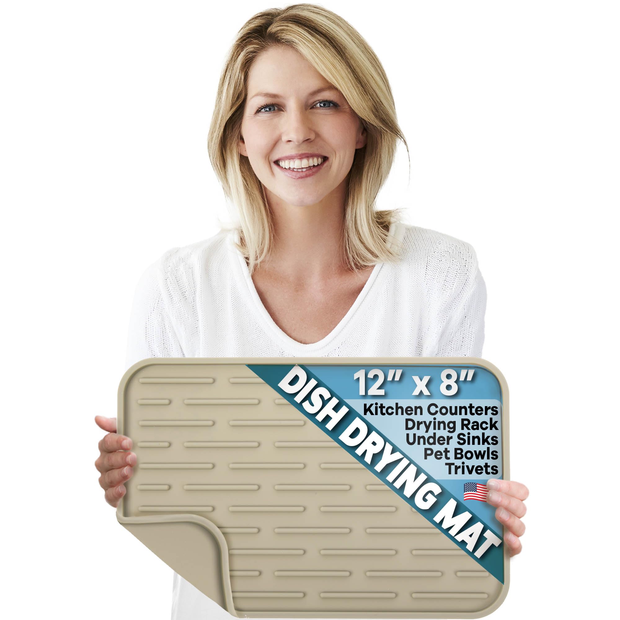 Algopix Similar Product 12 - XL Silicone Dish Drying Mat 22 x 18