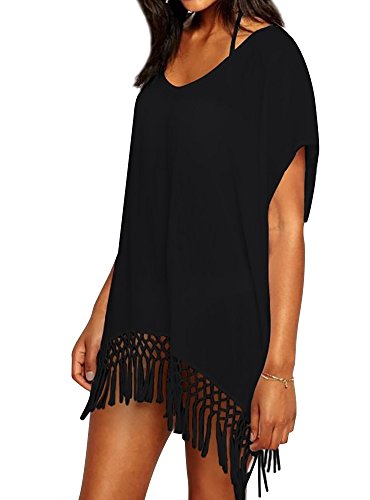 Algopix Similar Product 5 - Chalier Womens Striped Chiffon Swimwear