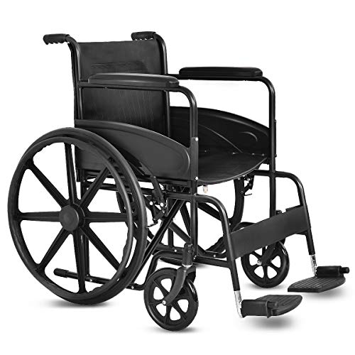 Algopix Similar Product 10 - Giantex Folding Medical Wheelchair