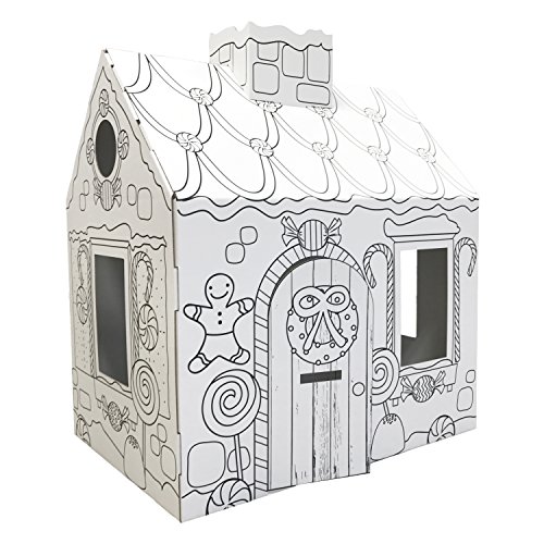 Algopix Similar Product 11 - Fundeco Gingerbread Playhouse, White