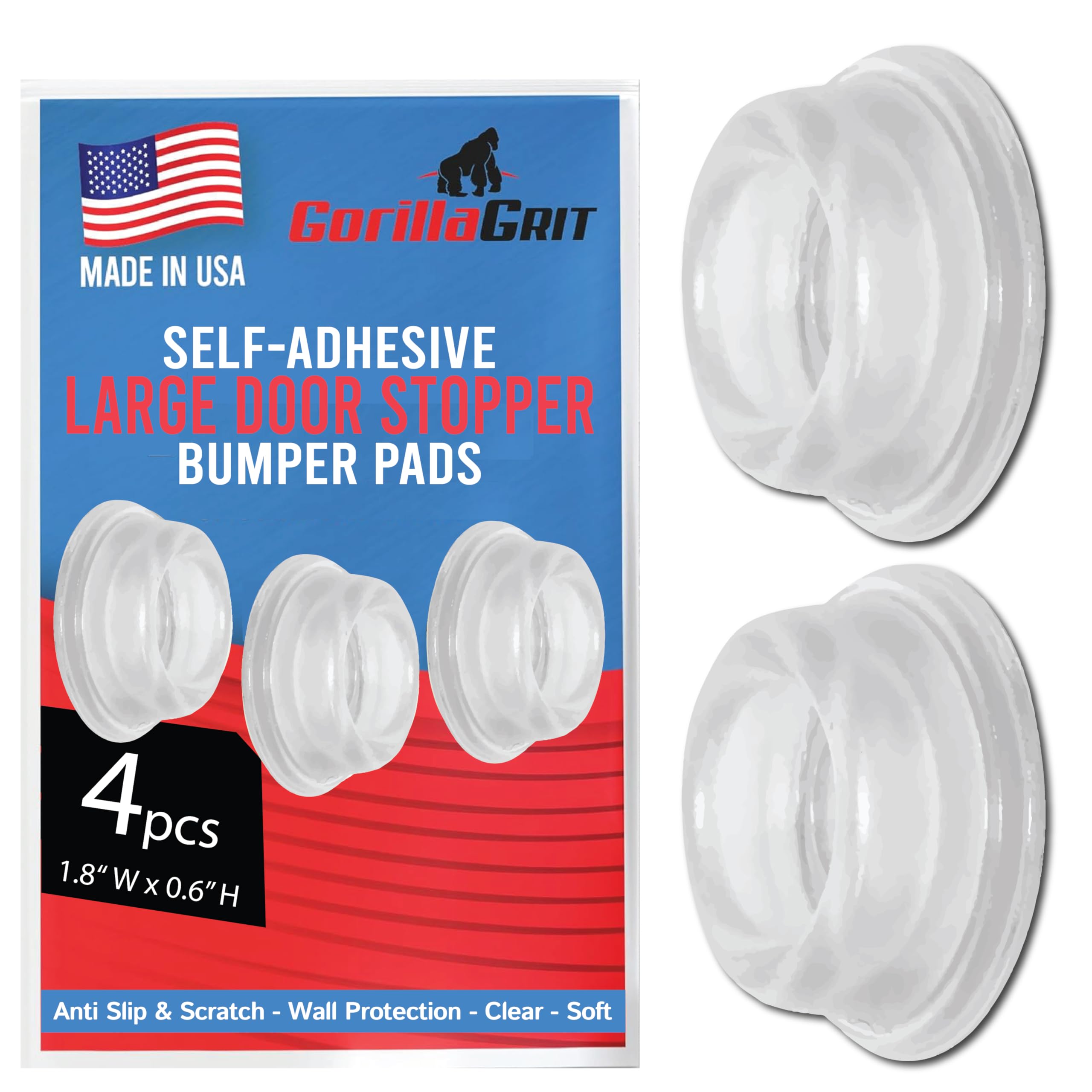 Algopix Similar Product 11 - Door Stopper Wall Protector 4 Pack