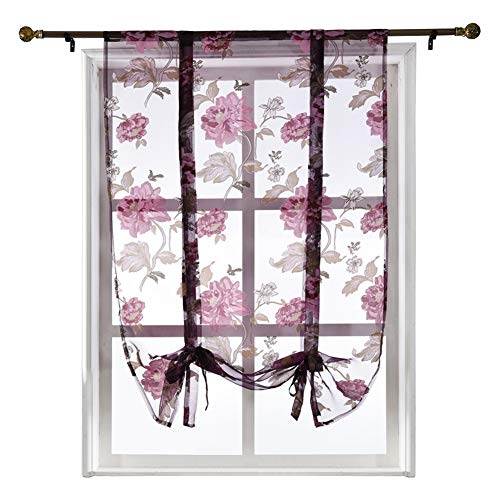 Algopix Similar Product 10 - NAPEARL Sheer Tie Up Curtains for