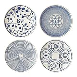Algopix Similar Product 20 - Blue Love Plate 6" Set/4 Mixed