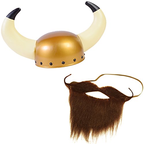 Algopix Similar Product 18 - Viking Helmet with Beard Vikings Hat