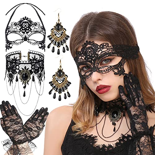 Algopix Similar Product 12 - JeVenis Luxury Sexy Lace Eyemask Prom