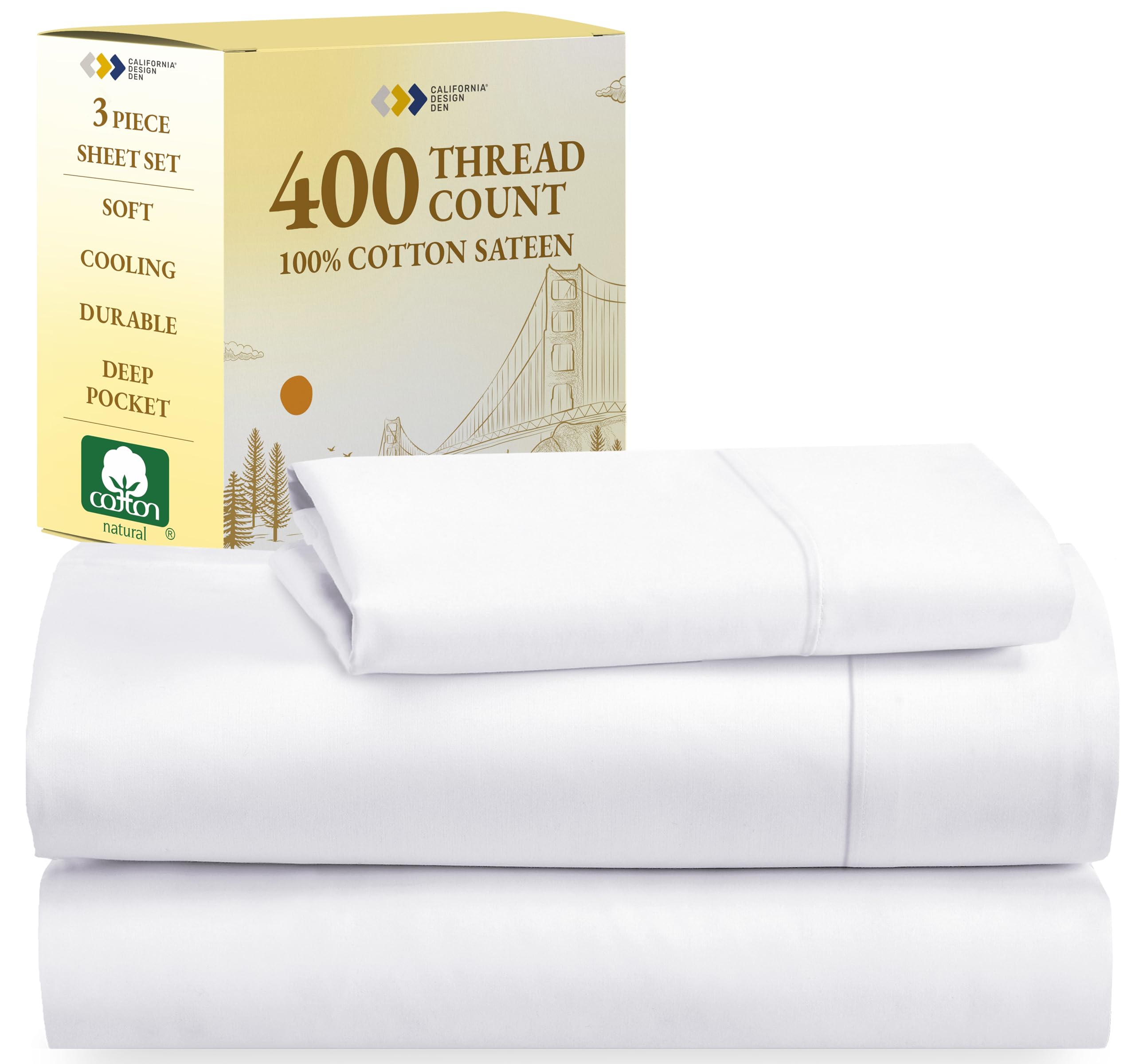 Algopix Similar Product 8 - California Design Den Twin Sheets Set