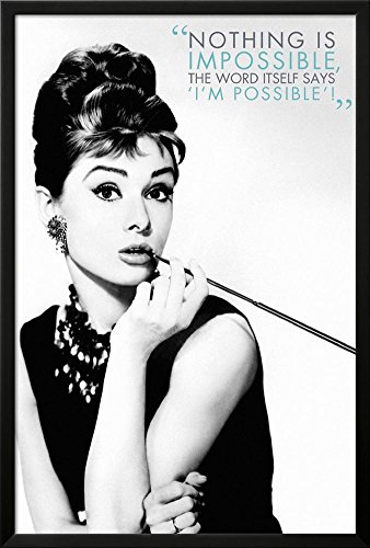 Algopix Similar Product 15 - Audrey Hepburn Quote Lamina Framed