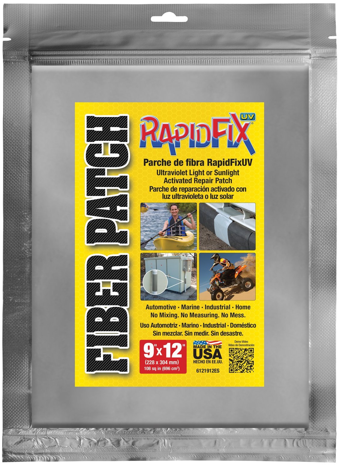 Algopix Similar Product 1 - RapidFix UV Fiber Repair Patch 9x 12