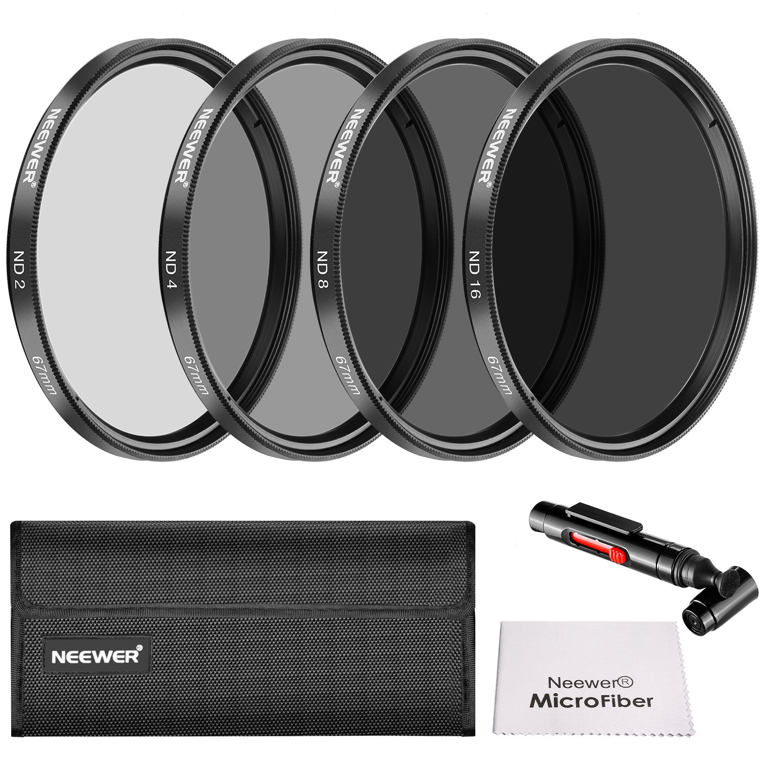 Algopix Similar Product 14 - NEEWER 67mm ND Lens Filter Kit ND2 ND4