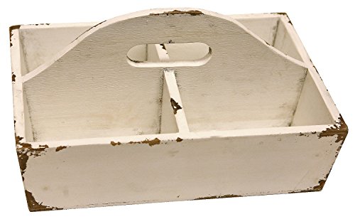 Algopix Similar Product 20 - Cream White Wood Tote with 4