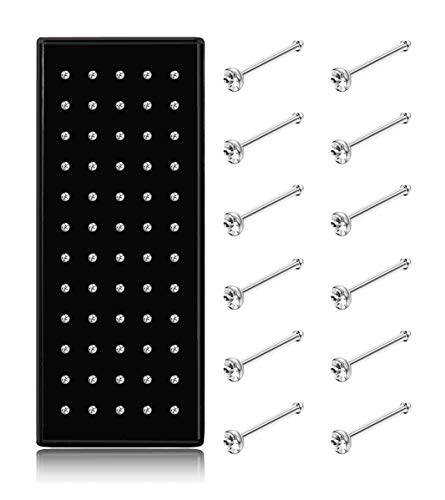 Algopix Similar Product 16 - Jstyle 22G 60 Pcs Stainless Steel Nose