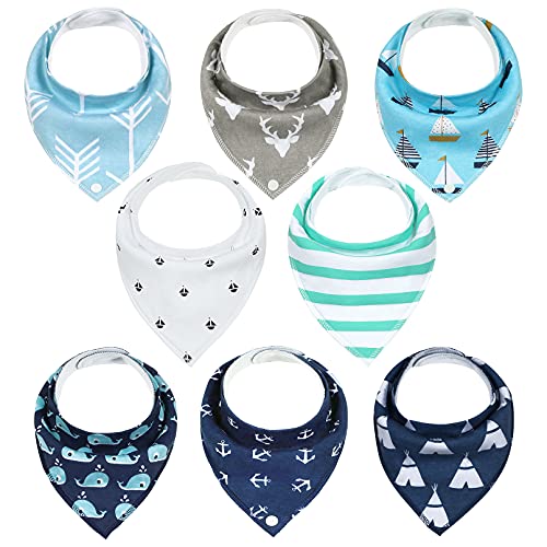Algopix Similar Product 6 - Yoofoss Baby Bibs 8 Pack Soft and